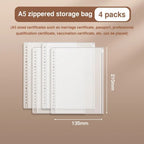 Multifunctional PP Storage Booklet Loose Leaf A4/A5/B5 Binder Family ID Storage Bag Dustproof Photo Album School