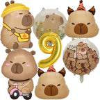 Birthday Decoration Capybara Birthday Invitation Card Cup Tablecloth Plate Napkin Poster Baby Shower Birthday Girl Party Favors