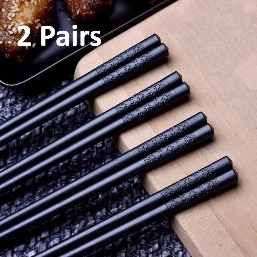 New Reusable Black Chinese Chopsticks Food Sushi Sticks Safe Plastic Food Grade High Temperature Sterilizable Chopsticks