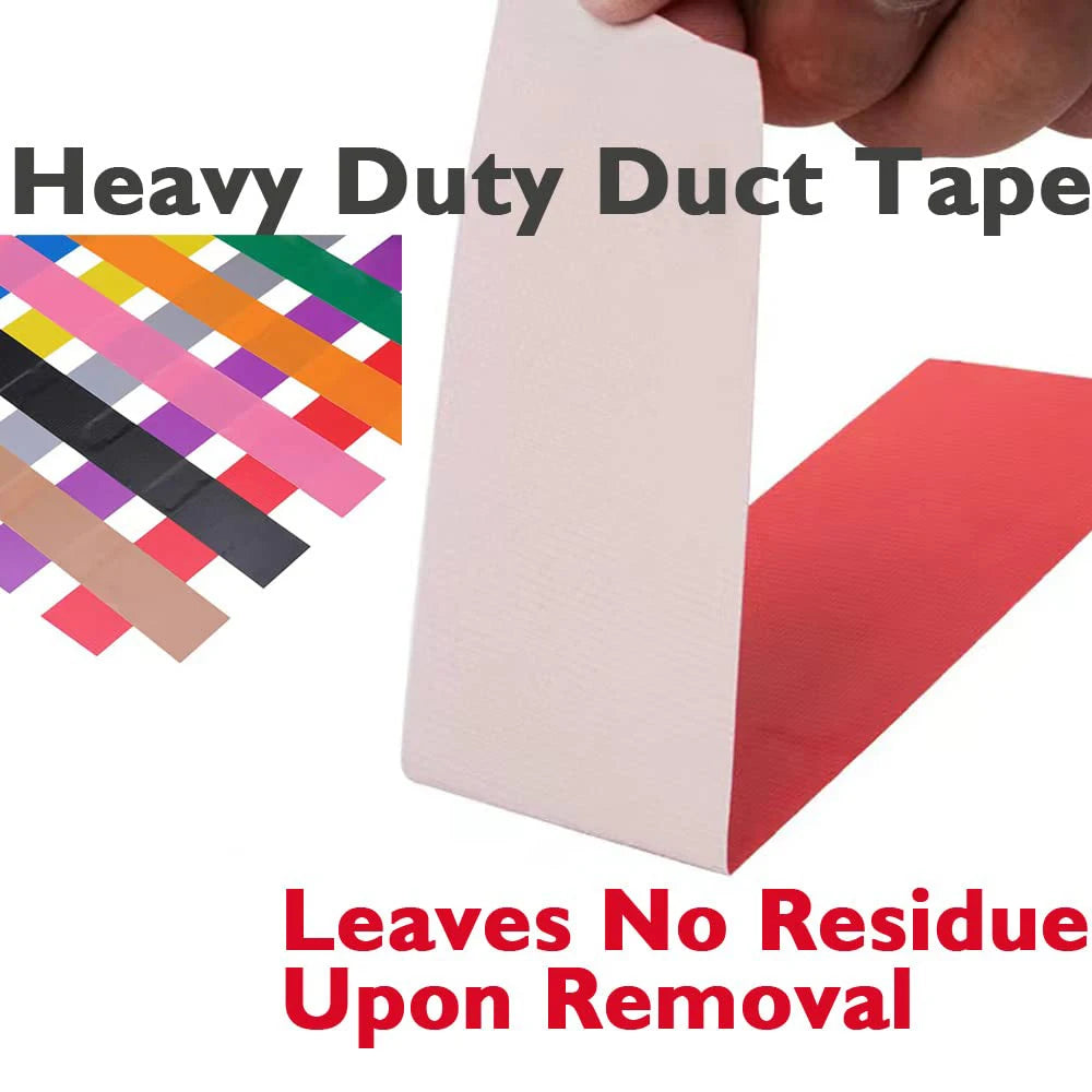 4.8cm*10m Colored Super Self-adhesive Fabric Tape Waterproof Heavy Duty No Residue Craft Duct Tape for DIY Art Packaging Coding