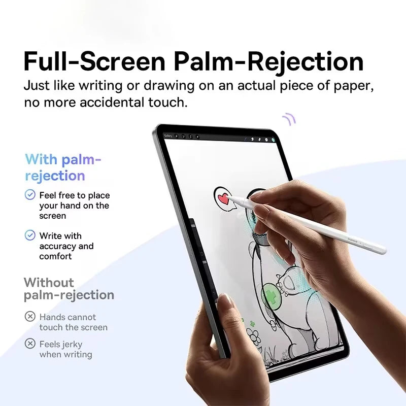 Baseus Stylus Lite with LED for Apple Pencil iPad Palm Rejection Magnetic Design Touch Pen for Tablet for iPad Pro 2018-2023