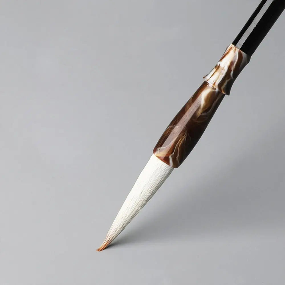 Ancient Oil Watercolor Chinese Calligraphy Brush Wolf Hair Wood Scriptures Writing Brush Oil Painting Art Paint Brush Artist