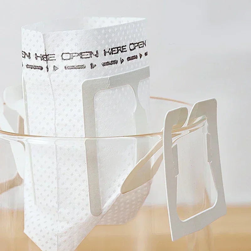 50/100pcs Coffee Filter Paper Bags Disposable Drip Coffee Bag Handle Hanging Ear Espresso Coffee Accessories Tea Tool