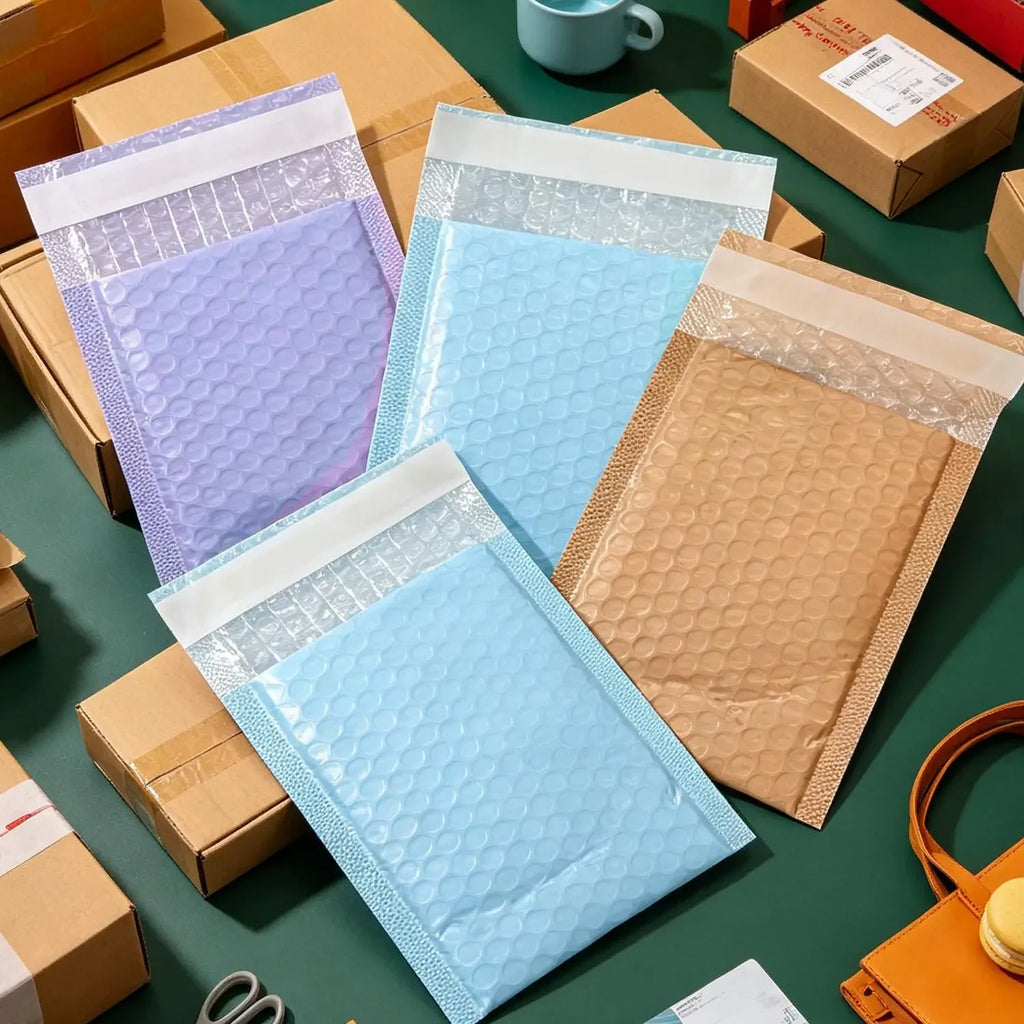 10-100pcs Green Blue Poly Bubble Mailers Padded Envelopes Self Seal Padded Envelopes Gift Bags Black Packaging Envelope