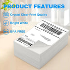 4"x6" inch Shipping Labels For Thermal Label Printer 100x150mm Adhesive Fold Thermal Label Paper For Business Express Shipping