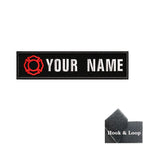 1PC 10cmX2.5cm Custom Name Patch Stripes Badge Iron On Or Hook Loop fire trophy radiation motorcycle blood drop love Pentagram