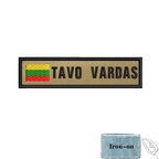 1PC 10cmX2.5cm Custom Name Flag Patch Badge Khaki Iron On Or Hook Loop Netherlands Russia Lithuania France Italy Spain Israel