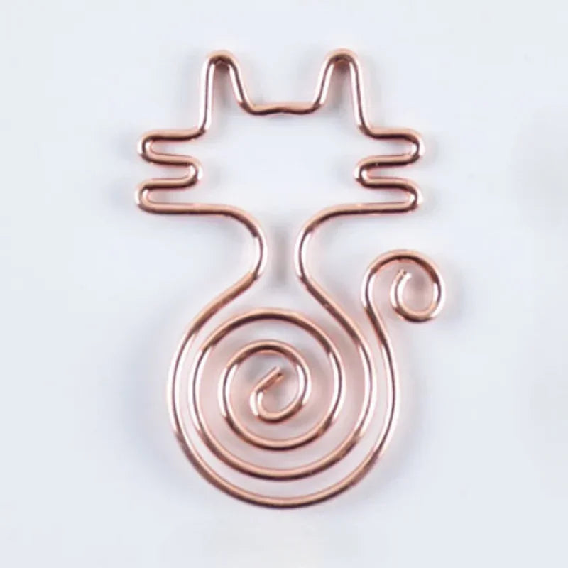 10pcs/set Metal Paperclips Multiple Cartoon Heart Animal Styles Paper Clip Book Scrapbook Planner Page Bookmark Binder Clip