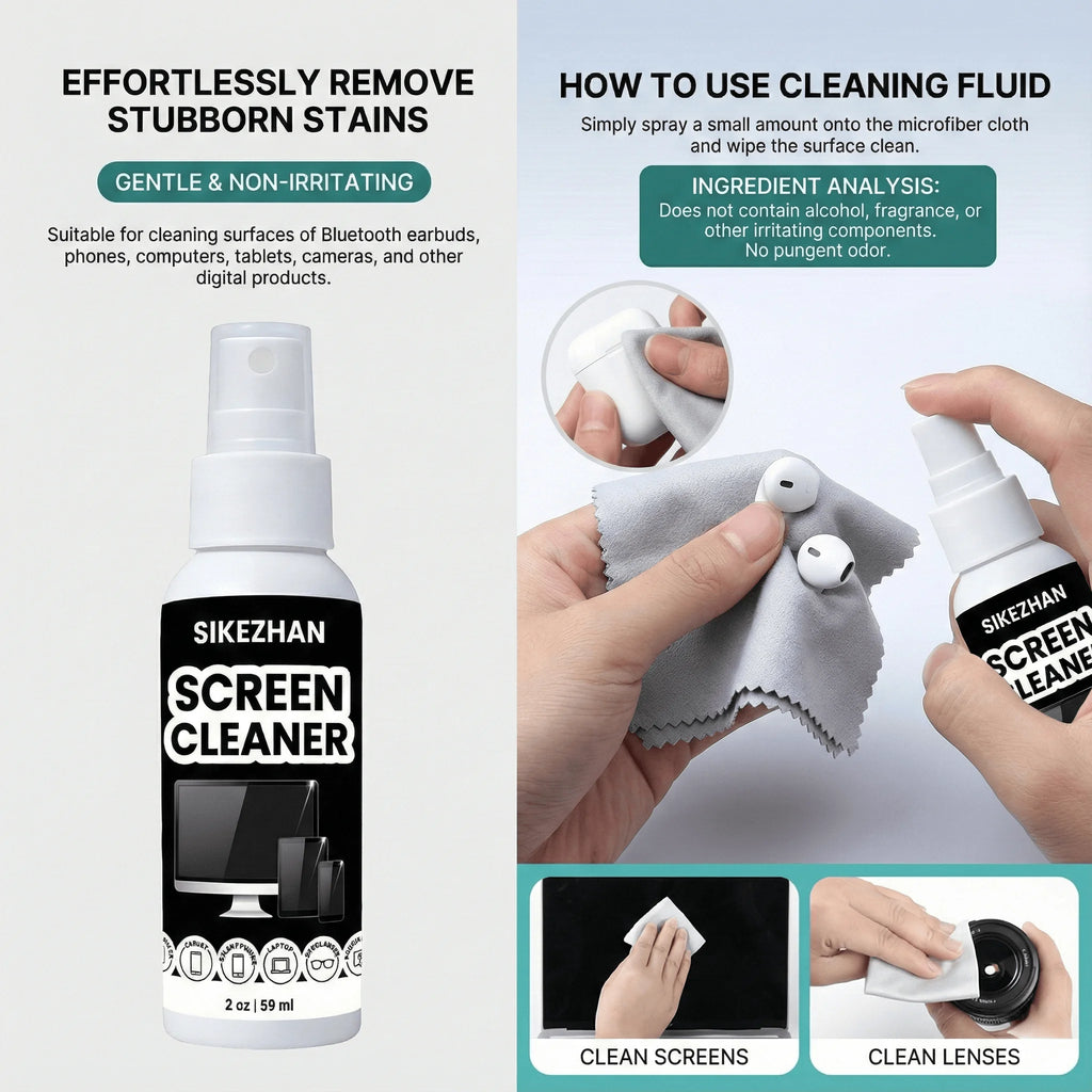 All-in-1 Electronics Cleaning Kit for iPhone AirPods, Phone Screen Cleaner, Charging Port & Speaker Brush, Tech Cleaning Tool
