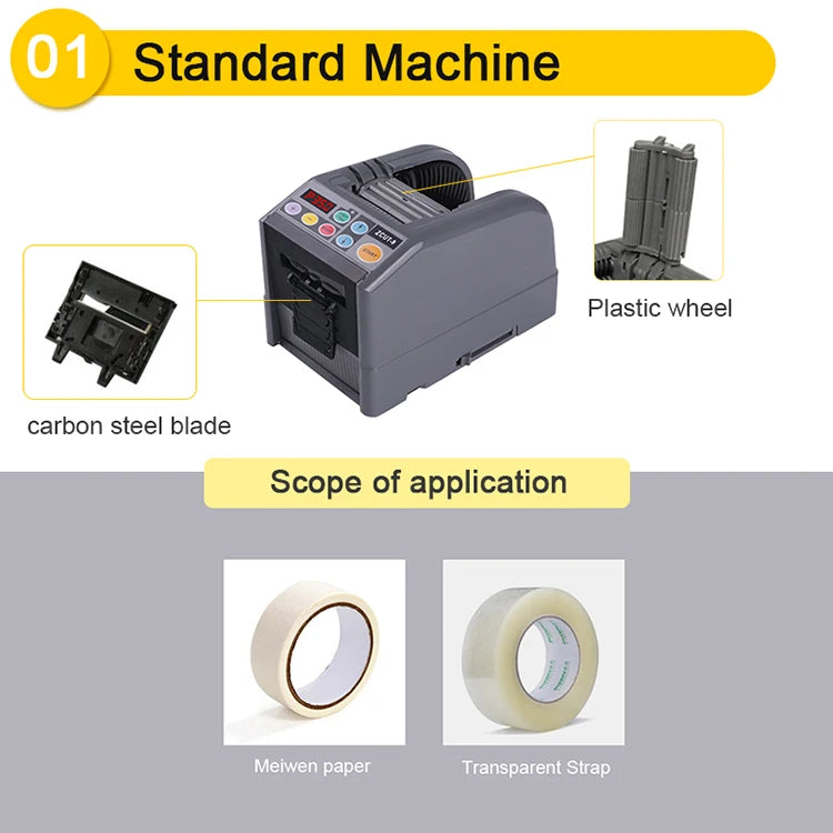 Automatic Tape Dispenser Cutting Machine 6-60mm Adhesive Tape Ribbon Intelligent Double Sided Cutter 110V 220V