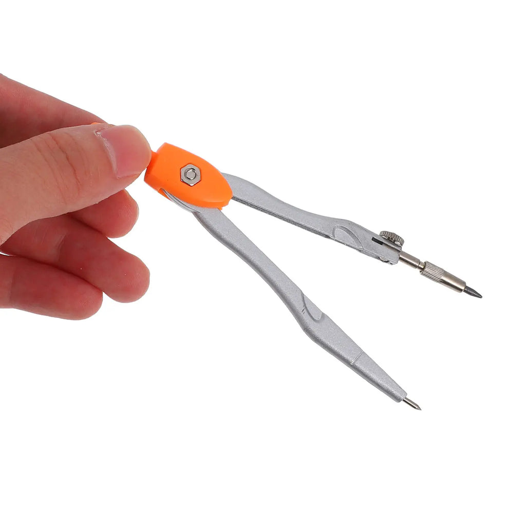 1Set Compass Protractor Ruler Set Plastic Alloy Math Drawing Tools for Students High School Geometry Class Portable Lightweight