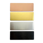10pcs Laser Engraving Name Badge Holder Round Corner Gold Color Stainless Steel Badge Blank Material 70x20mm