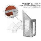 Multifunction T-Type Woodworking Gauge Ruler 45 90 Degree Measurement Tool Carpentry Scribe Mark Line Measuring