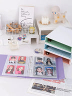 Big A5 Photocard Binder Magnetic D 3 Rings 4Grid Collect Book Kpop Photo Album PU Leather Photo Holder Korean 포카 바인더