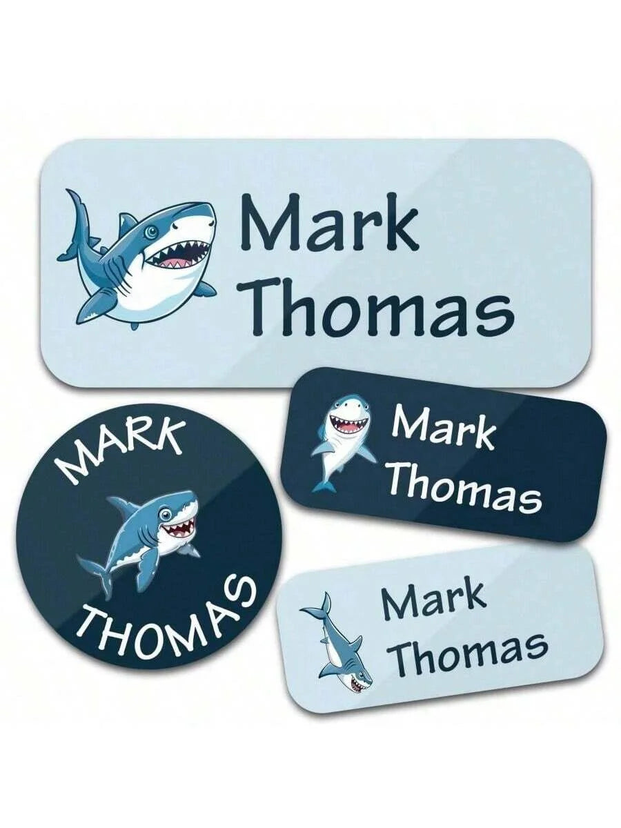 Custom Name Stickers 130 Pieces - Waterproof Personalized Adhesive Labels for Clothing