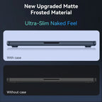2026 Laptop Case For Macbook Air 13.6 inch M5 M4 M3 M2 2026 2024 2022 A3240 A3113 A2681,Ultra Thin Matte Case