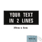 1PC Custom Name Embroidery Patch Stripes Badge Iron On Or Hook Loop 10X2.5CM,8X5CM,10X4CM, 8X2.5CM,12X2.5CM,15X5CM,20X7CM,black