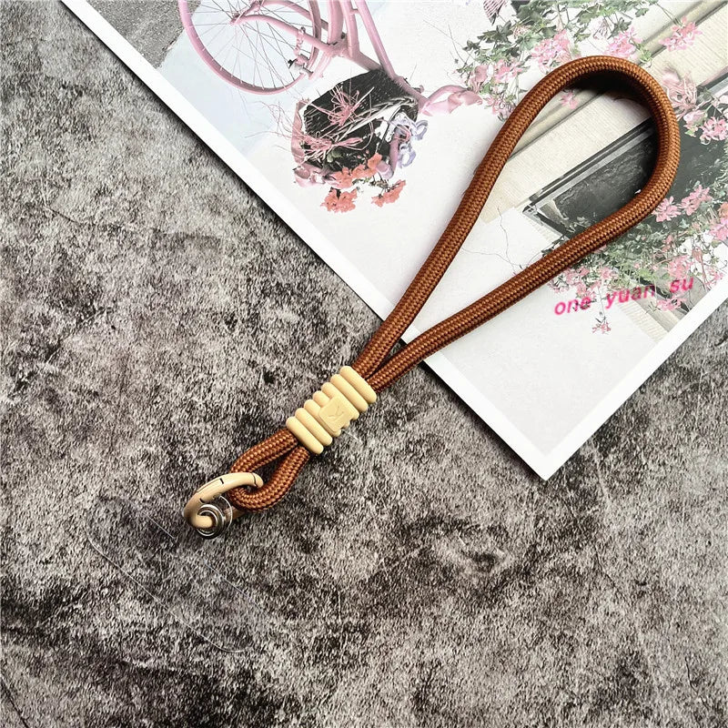 Cellphone Strap Candy Color Rope for Cards Metal Keyring Wrist Lanyard Keychain Portable Cellular Pendant Premium Hand Strap