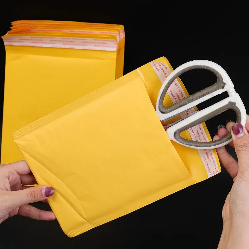 Kraft Paper Bubble Envelopes Bags Waterproof Storage Mailers Padded Shipping Envelope With Bubble Mailing Bag Gifts Packaging