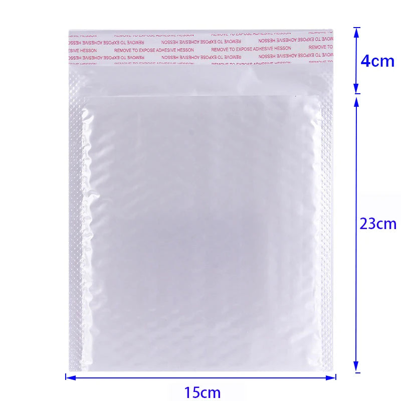 50Pcs Bubble Mailers White Poly Bubble Mailer Self Seal Padded Gift Bag Packaging Envelope Bags Book Shipping Package Bag