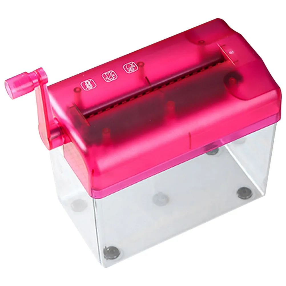 Small Manual Shredder for Paper Documents Hand Operated Office Supply Household School Desktop Shredder Wear Resistant Clean