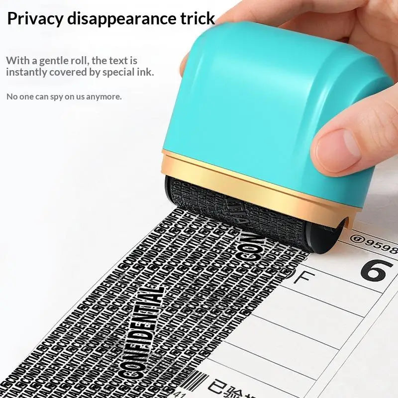 Anti Leakage Info Coverage With 3 Capsule Printing Ink Rolling Type Stamping Garbled Characters Privacy Seal Express Delivery