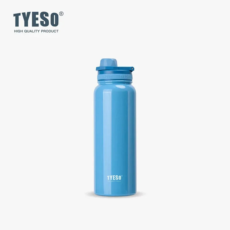 TYESO Stainless Steel Thermal Water Bottle Portable Tumbler Sport Vacuum Flask Keeps Cold and Heat Thermal Mug Car Insulated Cup
