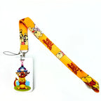 Disney's Credential Holder Mickey Mouse Lanyard Bear Phone Rope ID Card Badge Holder Princess Neck Strap Cartoon Keychain Gift
