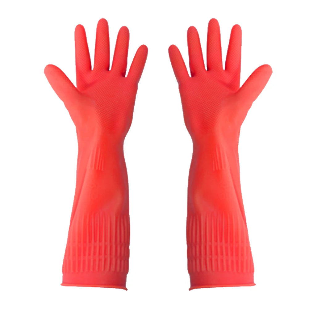 38cm Latex Long Gloves Aquarium Fish Tank Industrial Thick Protective Gauntlets Waterproof Rubber Dishwashing Gloves Kitchen