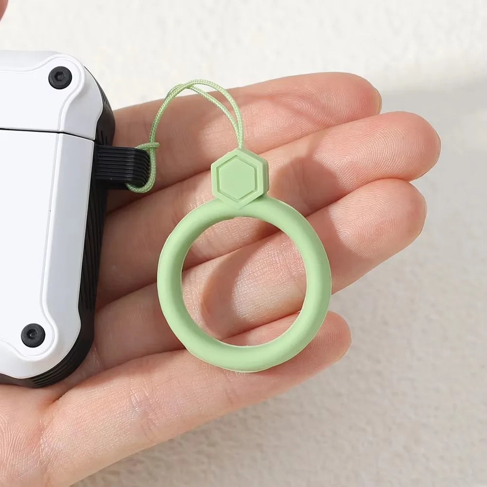 1/5/10Pcs Silicone Mobile Phone Hanging Hyu Ring Anti-Lost Straps Lanyard for iPhone Xiaomi Samsung AirPods Case Holder Pendant