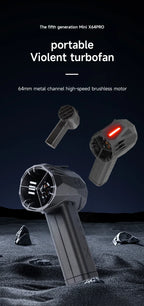 X64 Pro Car Violent Blower Powerful Electric Air Blower Brushless Motor Thrust Electric Air Duster for Car Dry 1.5kg/s 350km/h