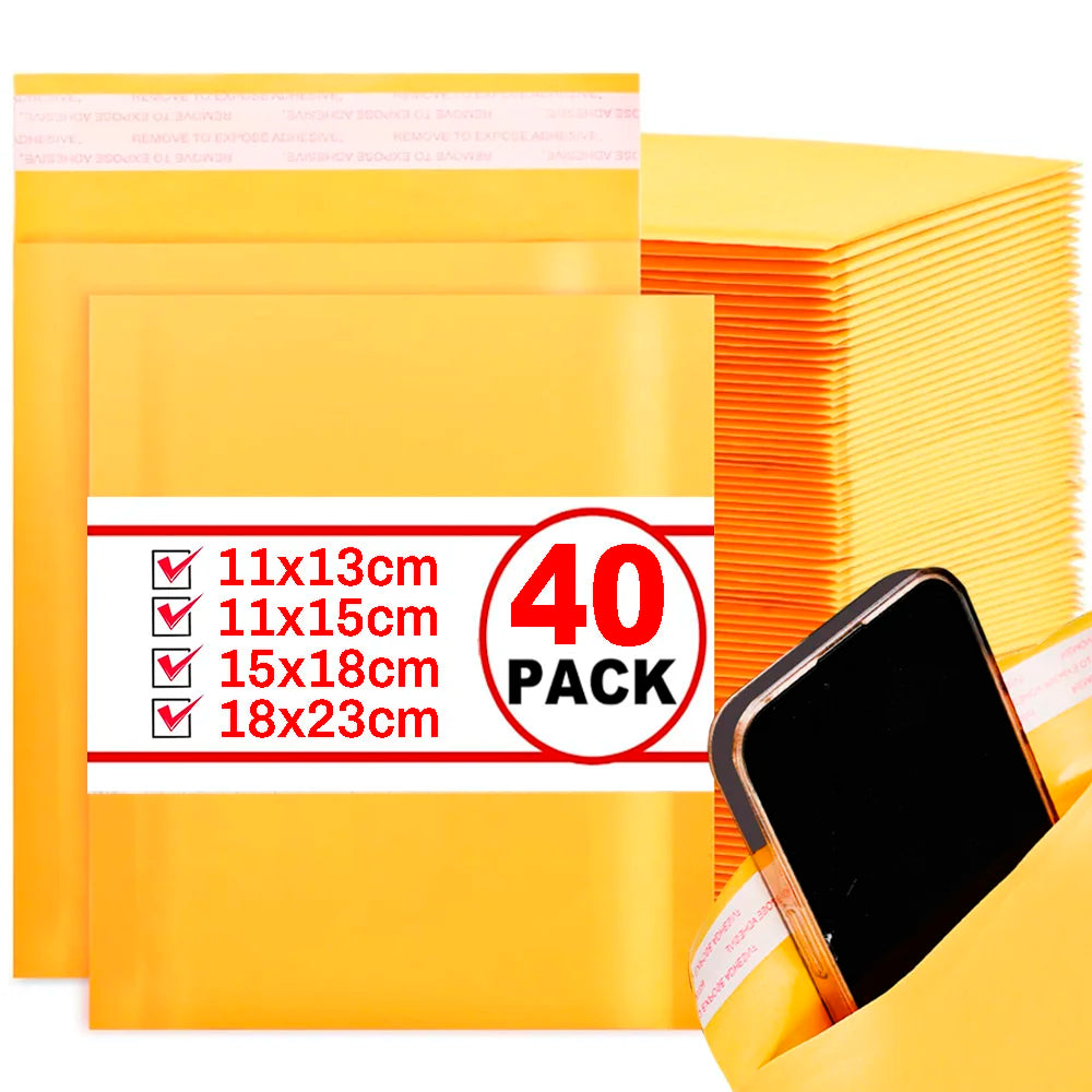 Kraft Bubble Mailers Envelopes Bags Waterproof Different Specifications Mailing Envelopes for Business Gift Packaging 40-10PCS