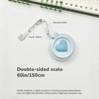 1pc Compact Retractable Pastel Heart-Shaped Mini Tape Measure - for Body Measurements, Clothing