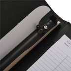 VO-A4 Vegetarian Leather 3 Ring Portfolio Binder Business Binder Padfolio With Notebook Pad Interview & Business