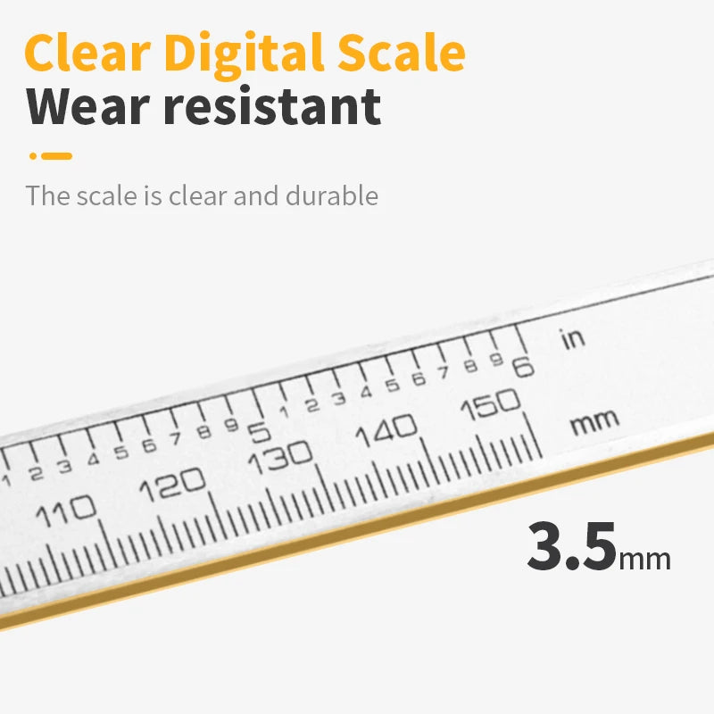 Kerseo Digital Caliper Stainless Steel Metal Vernier Caliber Measuring Tools Woodworking Thickness Gauge Depth Electronic Ruler
