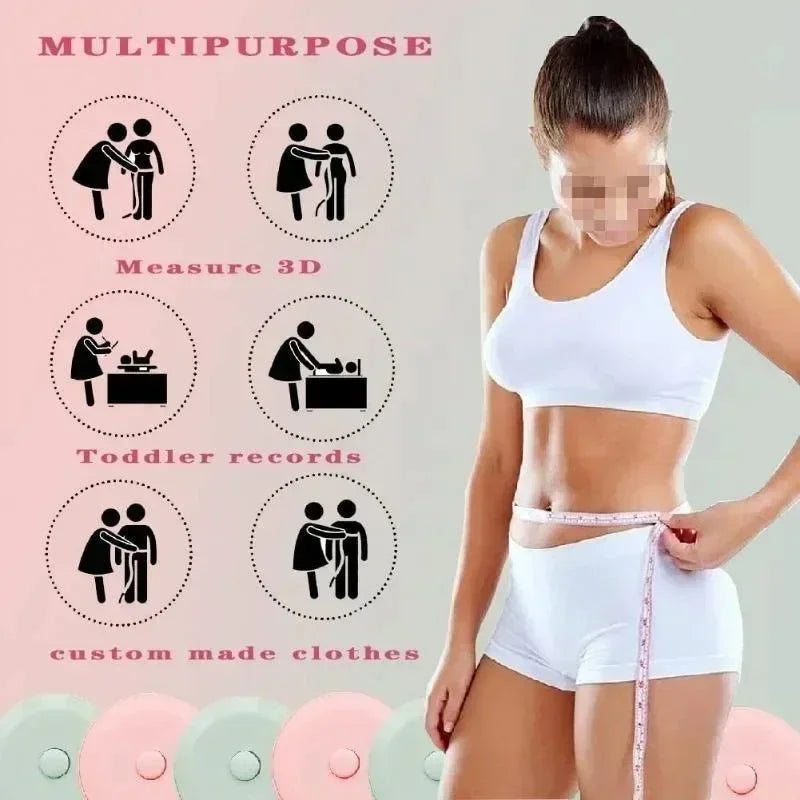 1pc 150cm Mini Tape Measure Body Sewing Flexible Ruler for Weight Loss Medical Body DIY Jewelry Making Accessories