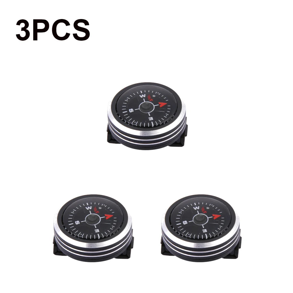 Mini Watch Strap Button Compass for Paracord Bracelet Survival Mini Pocket Compass Outdoor Hiking Camping Accessories Tools