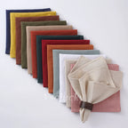 Cloth Napkin 40x40cm Washed Cotton Plain Washed Cotton Soft Rustic Table Napkin for Wedding Christmas Party Daily Family Meals