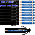 15Sets Customizable Engraved Metal Ballpoint Pens with Durable Case + 15pcs Custom Pen Bags - Bulk Writing Utensils for Business