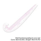 Flexible Clear Metric French Curve Ruler Multipurpose Tailoring Template For Dressmaking Pattern Drafting DIY Sewing Projects