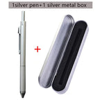 Metal Multicolor Pen 4 In 1 Gravity Sensor Ballpoint Pen 3 Colors Ball Pen and 1 Mechanical Pencil Office School Stationery Gfit