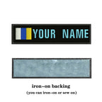 Canary Islands Flag 10X2.5cm Embroidery Custom Name Text Patch Stripes Badge Iron On Or  Patches