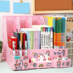 Multi-color file rack folder storage box desktop file box multi-functional file basket multi-layer shelf office bookshelf