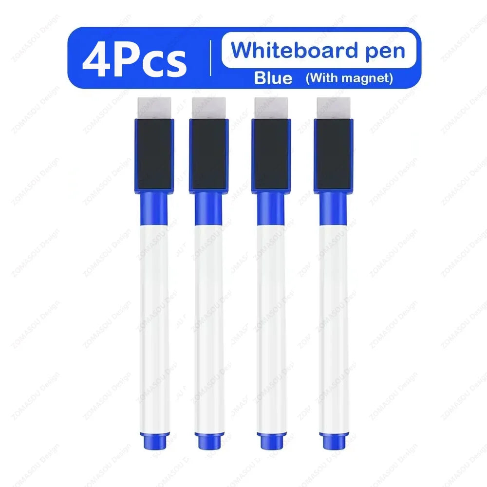 1-48Pcs Magnetic Erasable Whiteboard Pen Color Options Numbering Stationery Office Teaching Supplies for Blackboard Student Note