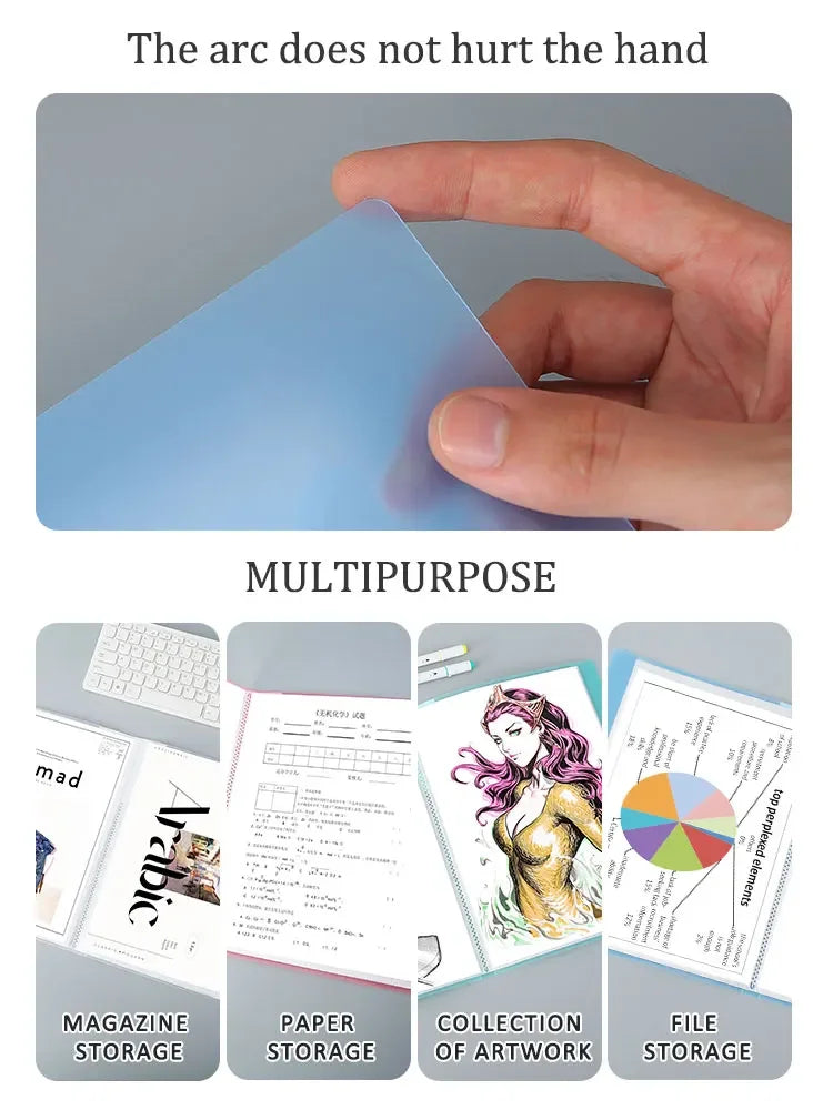 A4 Semi Transparent PP Brochure, Multiple Page Sizes To Choose From, Classified Insert Folder, Conference Document Organization,