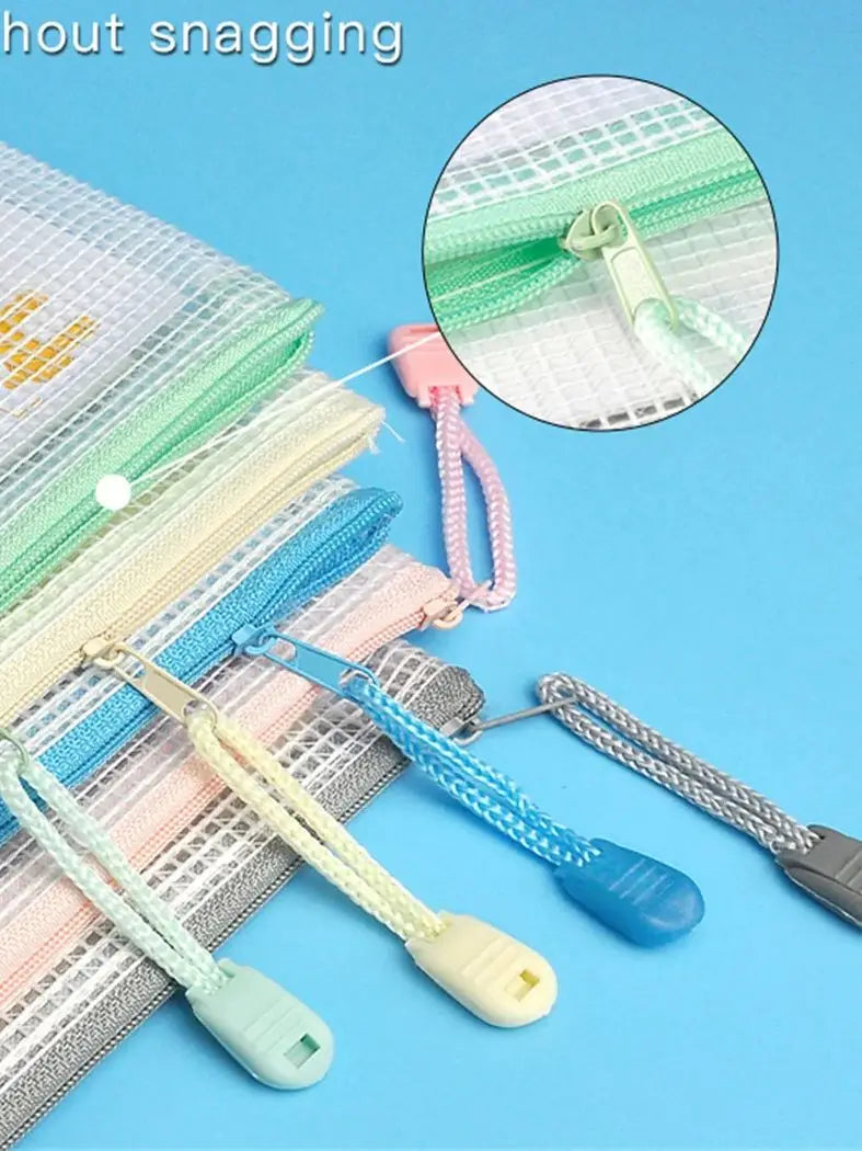 5/10pcs A4 Zippered File and Storage Bag, Waterproof and Transparent Storage Bag Suitable for School Office Travel Storage