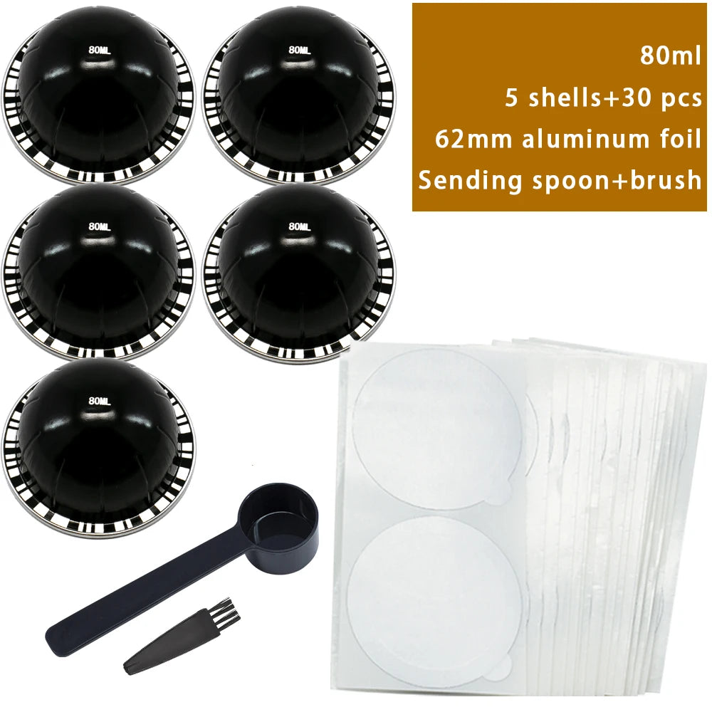 Reusable Aluminum Coffee Capsules Compatible with Nespresso Vertuo Machine - Durable Coffee Pod Shells for Espresso Lovers