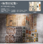 90Pcs Favorites Notebooks Decorative border Material paper handbook material European Coffee Manuscripts Pad collage Scrapbook