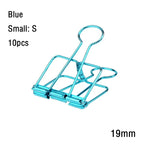 10Pcs Mini Paper Clip Black Sliver Binder Clips Page Holder Office Study Binder Clips Photo Clamp Office School Desk Organizer