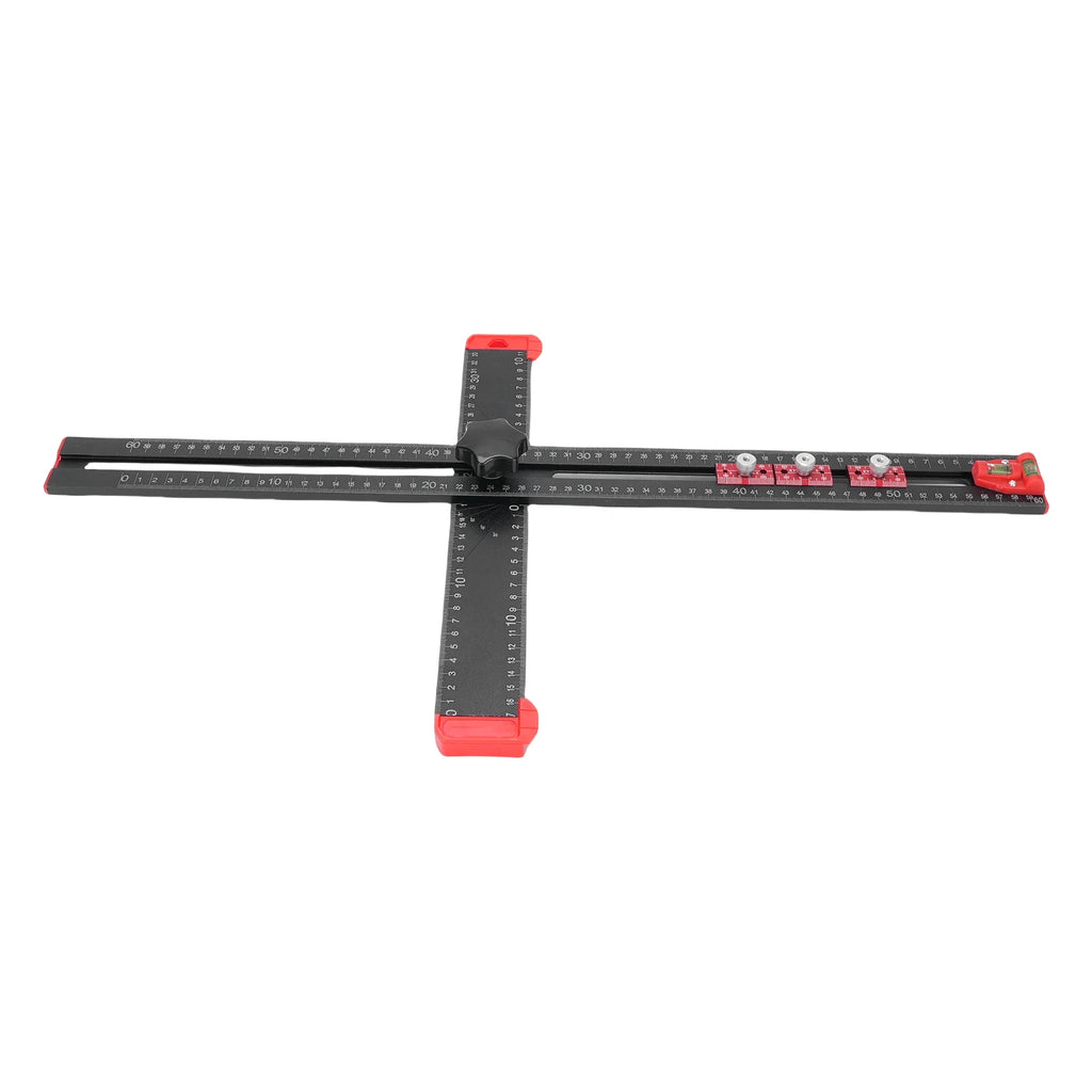 Aluminum Alloy T Square Hardware Jig 3 Sliderd Design Clear Markings Aluminium Alloy Body 60cm for Home Crafting Projects
